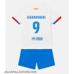 Barcelona Robert Lewandowski #9 Vieraspaita Lapsille 2023-24 Lyhythihainen (+ shortsit)